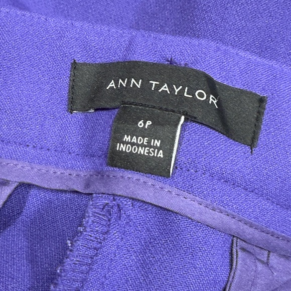 Ann Taylor Belted Wide Leg Pants in Royal Purple - Size 6P - Picture 7 of 8